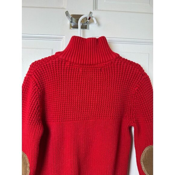 Hope & Henry Youth Boy's Red Sweater wth Elbow Pads and Wooden Buttons SZ S - Picture 10 of 11